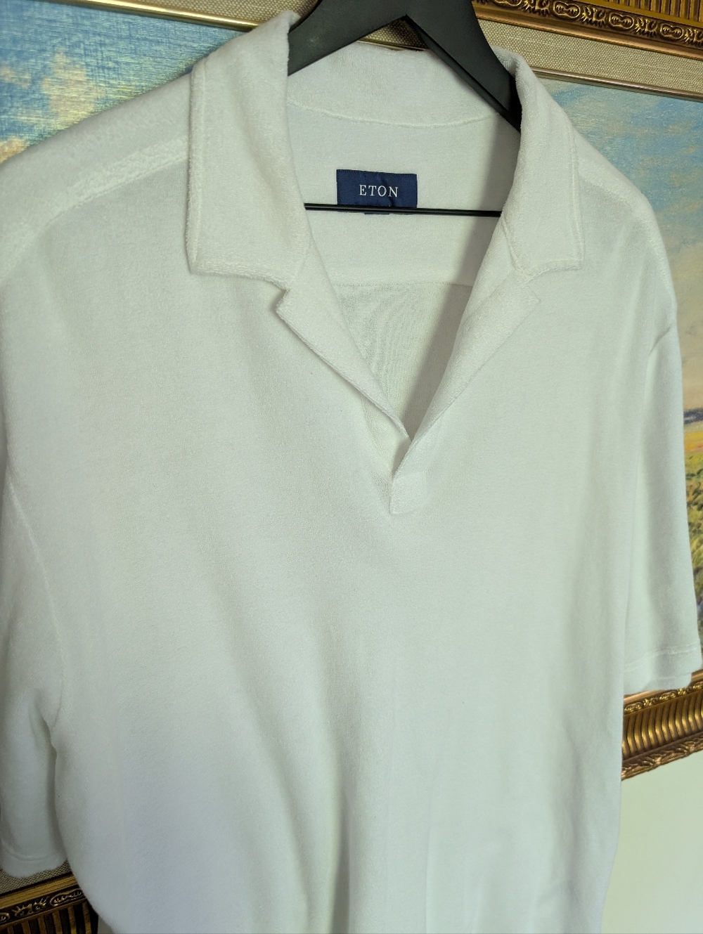 Eton Terry White Polo Shirt